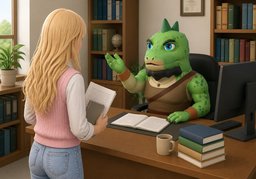 Könnten Sie mir Literatur zu ~ nennen?のイラスト