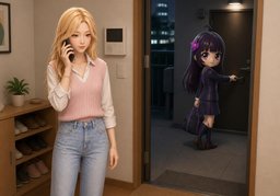 Ich komme zu ~.のイラスト