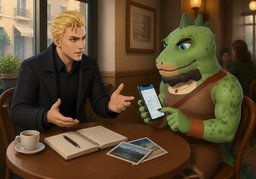 Könnten wir ~ austauschen?のイラスト