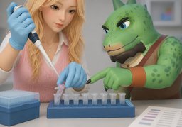~ soll ich pipettieren?のイラスト