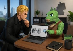 Wie recherchiere ich Unternehmen in ~?のイラスト