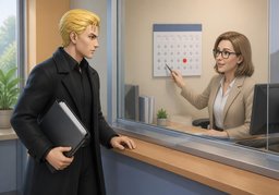 Bis wann muss ~ eingereicht werden?のイラスト
