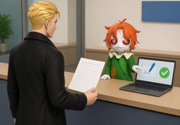 Muss ~ unterschrieben oder gestempelt sein?のイラスト