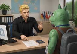 Ist ~ für ausländische Studierende möglich?のイラスト