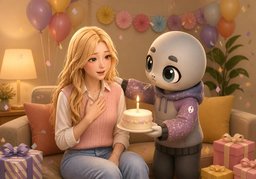 감동했어요.のイラスト