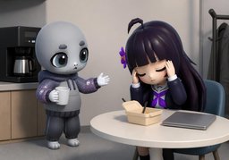 피곤해요.のイラスト