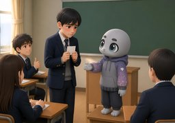 긴장돼요.のイラスト