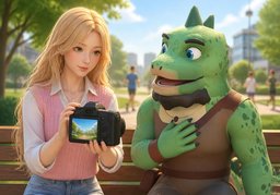 부러워요.のイラスト