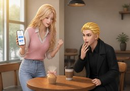 진짜요?のイラスト