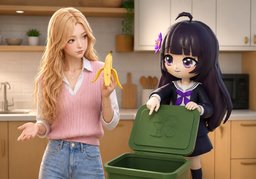 ~ 음식물 쓰레기예요?のイラスト