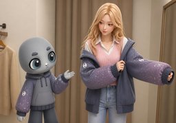 좀 커요.のイラスト