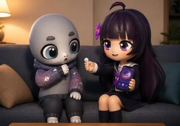 들려주다のイラスト