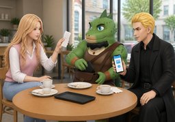 각자 낼까요?のイラスト