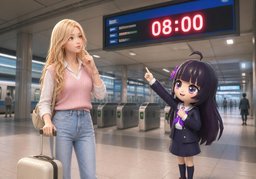 몇 시예요?のイラスト