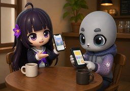 ~ 공유 부탁드려요.のイラスト