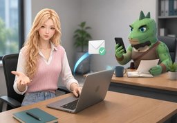 궁금한 점 있으면 말씀해 주세요.のイラスト