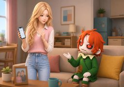 ~ 전화해도 될까요?のイラスト