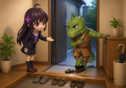 들어가세요.のイラスト