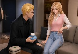 다치지 않았어요?のイラスト