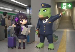 ~ 출구예요?のイラスト