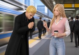 늦었어요.のイラスト