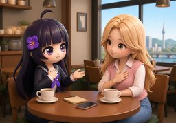 마음이 통하는 것 같아요.のイラスト