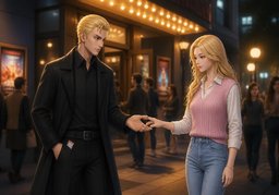 손잡아 줄래요?のイラスト