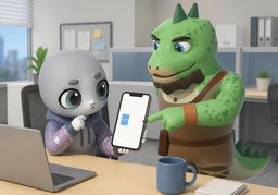 ~ 알려 주세요?のイラスト
