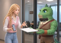 대리 ~ 가능해요?のイラスト