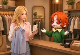 ~ 교환 가능한가요?のイラスト