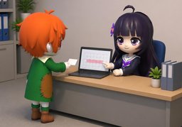 휴가 기간을 ~로 변경할게요.のイラスト