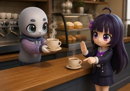 아니요, ~로 해 주세요.のイラスト