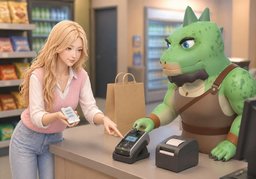 매장 ~로 할게요.のイラスト