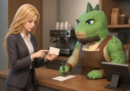 영수증에 이름을 ~로 해 주세요.のイラスト