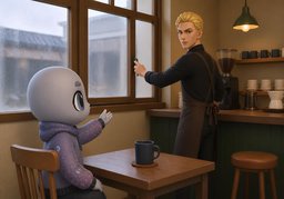 창문 ~ 열어 주세요.のイラスト