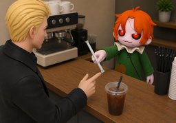 빨대 하나만 주세요.のイラスト