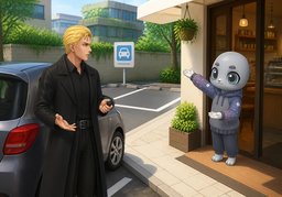 교통편은 ~로 오세요.のイラスト