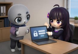로그인하셨나요?のイラスト