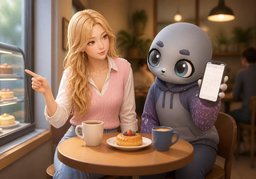 ~에 또 가고 싶어요.のイラスト