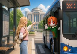 ~로 갈 수 있어요?のイラスト