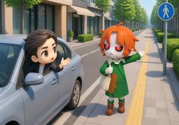근처에 ~ 있나요?のイラスト