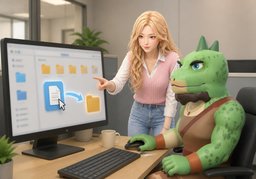 ~ 좀 옮겨 주실래요?のイラスト