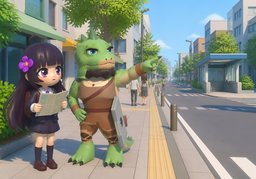 쭉 가세요.のイラスト