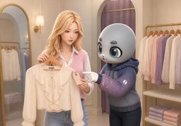 ~ 사이즈는 어떤 게 좋을까요?のイラスト