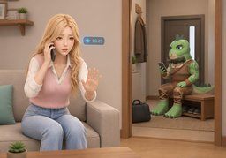 ~ 끊지 마세요.のイラスト