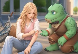 다쳤어요?のイラスト