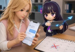 메시지는 ~라고 적어 주세요.のイラスト