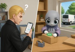 발송했나요?のイラスト