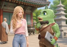 우리 가족은 ~교를 믿어요.のイラスト