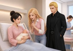 아이를 낳았어요.のイラスト